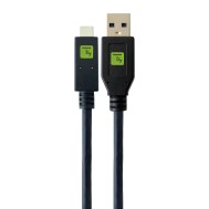 USB 3.1 A Male / USB-C™ Male Cable 1m Black - Techly - ICOC MUSB31-CMAM10T
