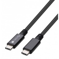 USB 4 Gen 3 Type-C™ Cable M/M E-Mark 8K 40Gbps 100W PD 0,8m Black - TECHLY - ICOC MUSB40-CMCM08