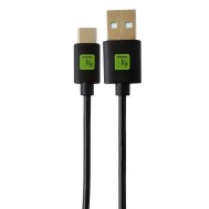 USB Cable type A Male 2.0/USB-C™ Male 0.1m Black - Techly - ICOC MUSB20-CMAM01T