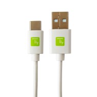 USB Cable type A Male 2.0/USB-C™ Male 2m White - TECHLY - ICOC MUSB20-CMAM20TW