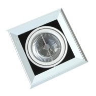 Single Recessed LED spotlight 12W Cool White, Silver - TECHLY - I-LED-DOWN-12WPWV