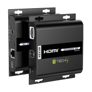 HDMI HDbitT PoE Extender with IR 4K UHD on Cat.6 cable up to 120m - TECHLY - IDATA EXTIP-3834KP6