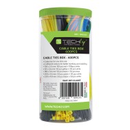 Colored Cable Ties Box 600pcs - TECHLY - ISWT-SET-CL600T