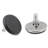 Chrome Leveling Foot with Plastic Base - TECHLY - ICA-CT FEET1