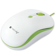 Optical Mouse 800-1600 dpi USB White / Green - TECHLY - IM 1600-WT-WG