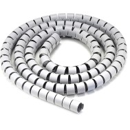 Spiral Cable Sheath Diameter 20mm Length 30m Grey - TECHLY - ISWT-CAN3-30