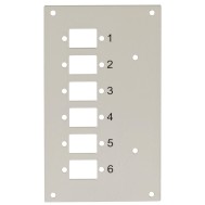 Front Panel 6 SC-Simplex Connections for Optical Box - TECHLY PROFESSIONAL - I-CASE DIN-SPL6SCST