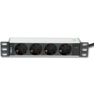 PDU with 4 Schuko outlets for 10" Rack Cabinet  - TECHLY PROFESSIONAL - I-CASE M10-4D