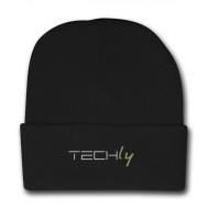 Black ribbed winter cap with Techly logo  - Techly - I-TLY-BER