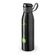 Black Sports Bottle in Aluminium and AS - TECHLY - I-TLY-BOTBK