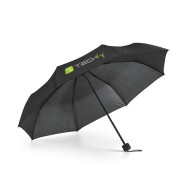 Black folding umbrella with Techly logo - TECHLY - I-TLY-OMBB