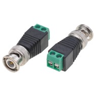 2-pin Terminal Block Connector to Male BNC Adapter - TECHLY - IADAP TB2T-BNCMM