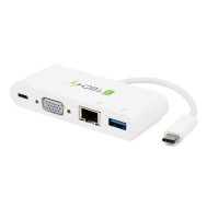 USB 3.1 Type-C adapter to USB3.0, with VGA, RJ45, Type-C connections - TECHLY - IADAP USB31-DOCK2