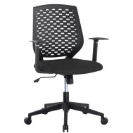 Office chair with padded seat and back in polypropylene - TECHLY - ICA-CT MC011BK