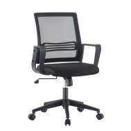 Office Chair with Padded Seat and Mesh Backrest - TECHLY - ICA-CT MC063BK