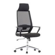Office Chair with High Back and Black Chromed Base - TECHLY - ICA-CT MCA033
