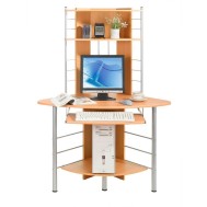 Computer Desk for Corner, Beech - Techly - ICA-TB 1010