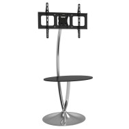 Floor Support with Round Base and Shelf for LCD/LED TV 32-70" - TECHLY - ICA-TR13