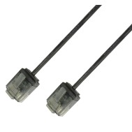 Network Cable Patch Ultra Slim Copper Cat.6 Black UTP 0,25 m - TECHLY PROFESSIONAL - ICOC U6-SLIM-0025BKT