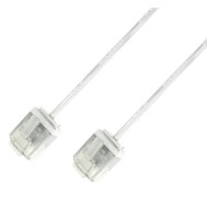 Network Cable Patch Ultra Slim Copper Cat.6 White UTP 1 m - TECHLY PROFESSIONAL - ICOC U6-SLIM-010T