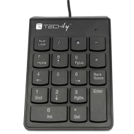 Mini Numeric Keypad with USB Cable and 18 Keys - TECHLY - IDATA KP-BLKTY