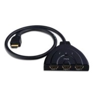 Switch 3 in 1 out HMDI cable with built-in - TECHLY - IDATA HDMI-31D