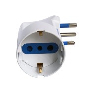 10A Schuko Plug Adapter 90° White - TECHLY - IPW-IC214ANGWT