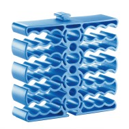 Modular Comb Organizer for 24 Ethernet Cables Blue - Techly - ISWT-PETCABLEBL