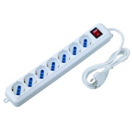 Power Strip 7 Italian / Schuko - TECHLY - IUPS-PCP-7L