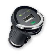 Compact 1p USB 2100mAh Adapter for Car Cigarette Lighter Socket - TECHLY - IUSB2-CAR-ADP21