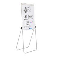 Double-Sided Magnetic Whiteboard Portable Flipchart 60x90 cm with Stand - TECHLY - ICA-FP 6660