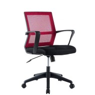 Office Chair with Middle Back Black / Bordeaux - TECHLY - ICA-CT MC064