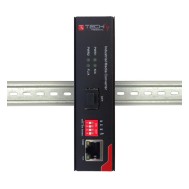 Industrial Media Converter Fast Ethernet 10/100Base-TX to Fiber 100Base-FX - TECHLY PROFESSIONAL - I-SWHUB-IND1100