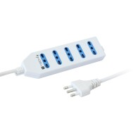 Power Strip 5 Italian Bypass - TECHLY - IUPS-PCP-415