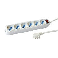 Multi-socket 6 sockets Dual-Size with overload protection White - TECHLY - IUPS-PCP-16BKP