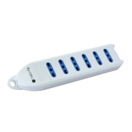 Strip 6 Releases 10/16A Bypass without Cable Black - TECHLY - IUPS-PCP-306