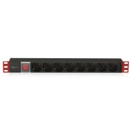Rack 19" PDU 8 outputs with C14 plug and Switch 1HE - TECHLY PROFESSIONAL - I-CASE STRIP-81V