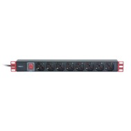 Rack 19" Power Strip 8 Outlet Italian Plug 1U Cable 3m - TECHLY PROFESSIONAL - I-CASE STRIP-81U3