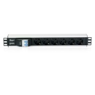 Rack 19" PDU 6 outputs with Circuit breaker - TECHLY PROFESSIONAL - I-CASE STRIP-16A