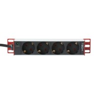 Power Strip Unit for Rack 10" 4 Outlets Schuko Plug - TECHLY PROFESSIONAL - I-CASE M10-4ITY
