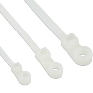 Cable Ties Clip 300x4,8mm with Eyelet Nylon 100pz White - TECHLY - ISWTH-30048