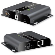 HDbitT PoE Extender HDMI 4K UHD with IR on Cat.6 cable up to 120m - TECHLY - IDATA EXTIP-3834KP