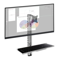 Wall-mounted workstation with monitor support and keyboard shelf - TECHLY NP - ICA-PLW 01