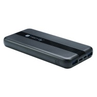 Power Bank Charger 10000 mAh 20W 3-Port Output and Micro USB Cable - TECHLY - I-CHARGE-1000020W