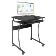 Compact Desk with Slide-out Keyboard Tray - TECHLY - ICA-TB 131B
