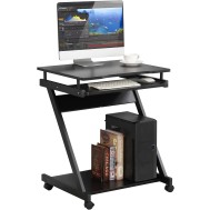 Compact Computer Desk with Slide-out Keyboard Tray - TECHLY - ICA-TB 935B