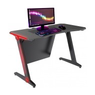 Gaming Desk for PC with Multicolor LED Ergonomic Design Black - TECHLY - ICA-TB ESG02