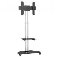 Floor Stand with Shelf Trolley TV LCD/LED/Plasma 37-70" Silver - TECHLY - ICA-TR3SL