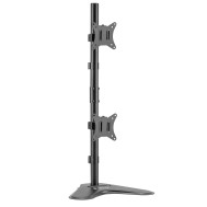 Desk Stand 2 Monitors 17-32" with Base and Smartphone Support - TECHLY - ICA-LCD 2520V2