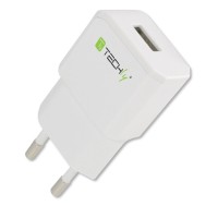 Italian Plug Adapter with 1 USB Port 5V / 2.1A White - TECHLY - IPW-USB-21EC